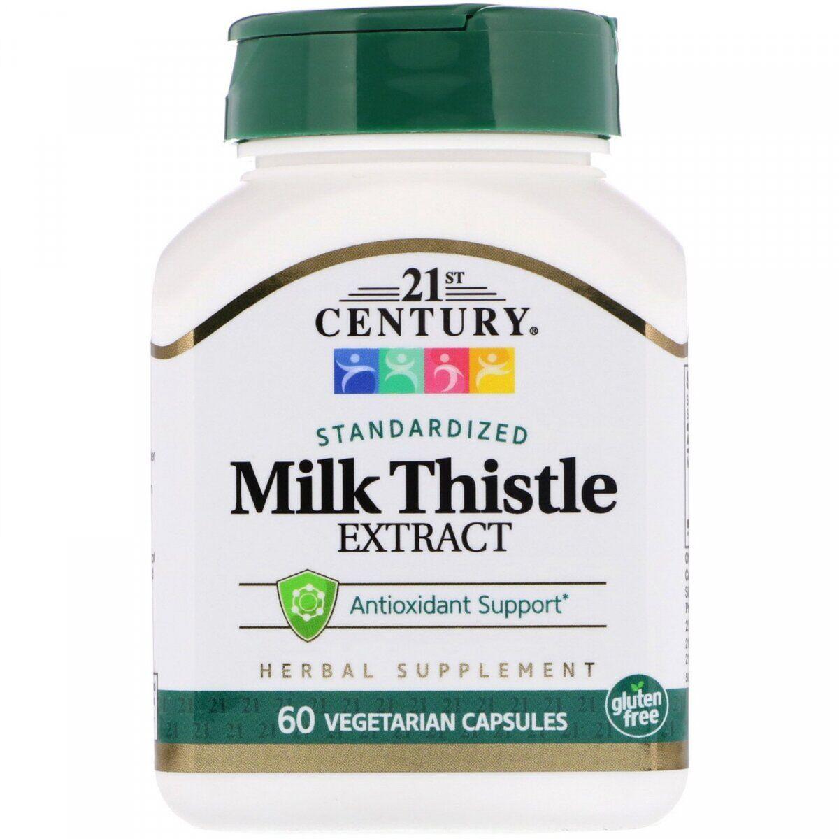 21st Century Екстракт розторопші 21st Century Milk Thistle Extract 60 Caps, , 60 шт.