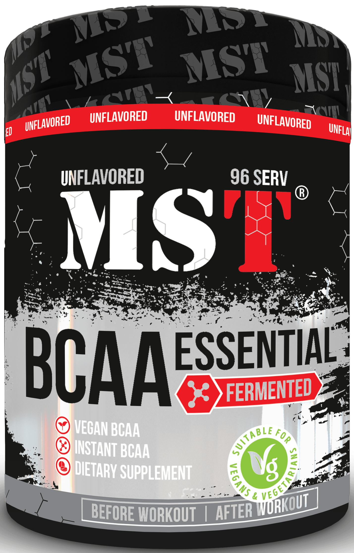 BCAA Essential Fermented, 480 г, MST Nutrition. BCAA. Снижение веса Восстановление Антикатаболические свойства Сухая мышечная масса 