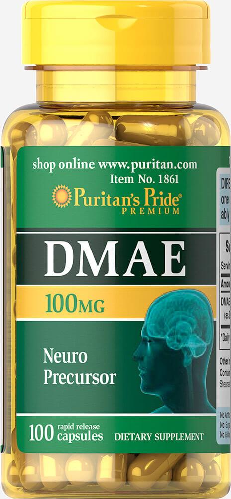 DMAE 100 mg100 Capsules,  мл, Puritan's Pride. Спец препараты. 