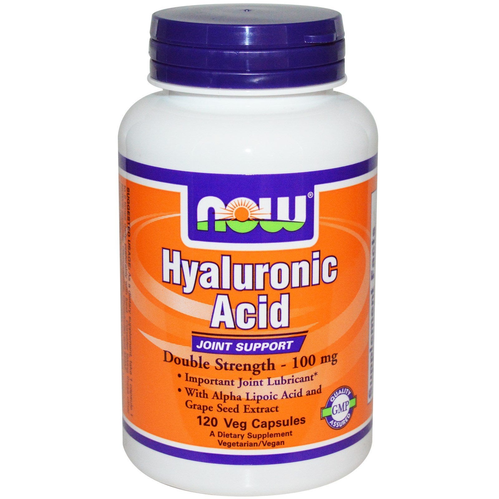 Hyaluronic Acid, 120 piezas, Now. Hyaluronic Acid. General Health 