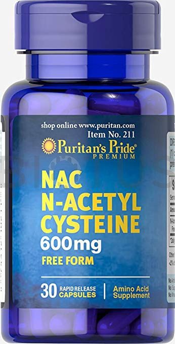 Puritan's Pride N-Acetyl Cysteine (NAC) 600 мг 60 капсул,  мл, Puritan's Pride. Аминокислоты. 