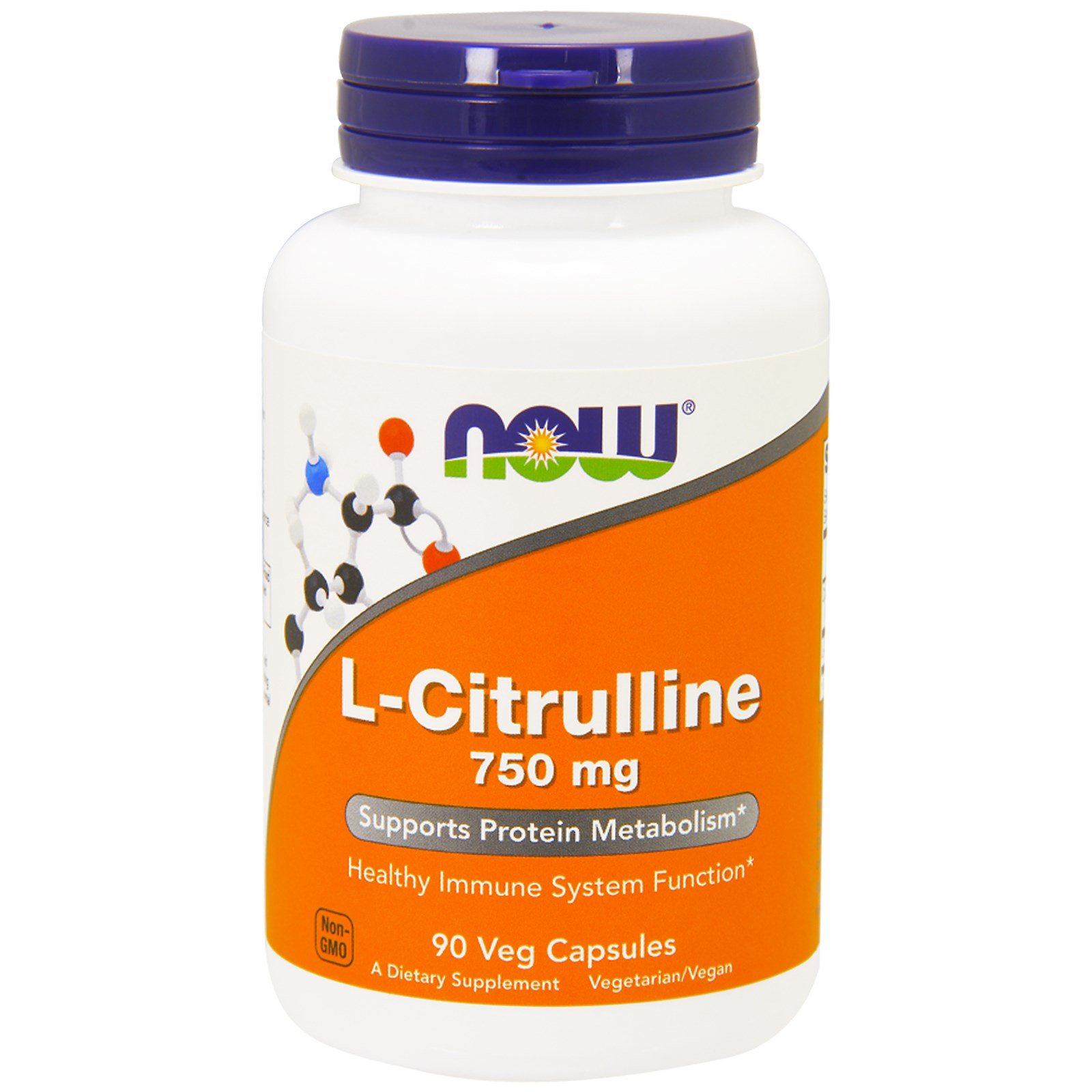 L-Citrulline 750 mg, 90 piezas, Now. Citrulina. 