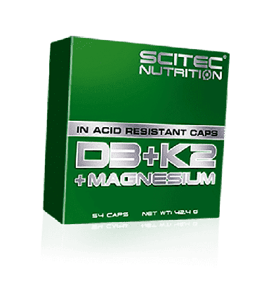 D3+K2+Magnesium, 54 шт, Scitec Nutrition. Витаминно-минеральный комплекс. Поддержание здоровья Укрепление иммунитета 