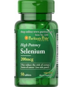 Selenium 200 mcg, 50 pcs, Puritan's Pride. Selenium. General Health Immunity enhancement Skin health Strengthening hair and nails 