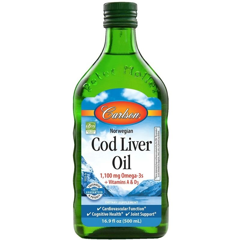 Жирные кислоты Carlson Labs Cod Liver Oil Liquid, 500 мл Натуральный,  мл, Carlson Labs. Жирные кислоты (Omega). Поддержание здоровья 