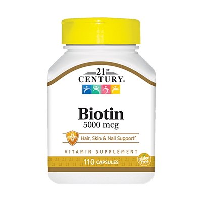Витамины и минералы 21st Century Biotin 5000 mcg, 110 таблеток,  мл, 21st Century. Витамины и минералы. Поддержание здоровья Укрепление иммунитета 
