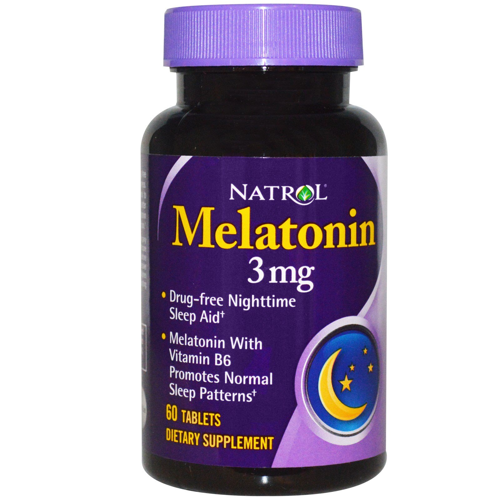 Melatonin 3 mg, 60 piezas, Natrol. Melatoninum. Improving sleep recuperación Immunity enhancement General Health 
