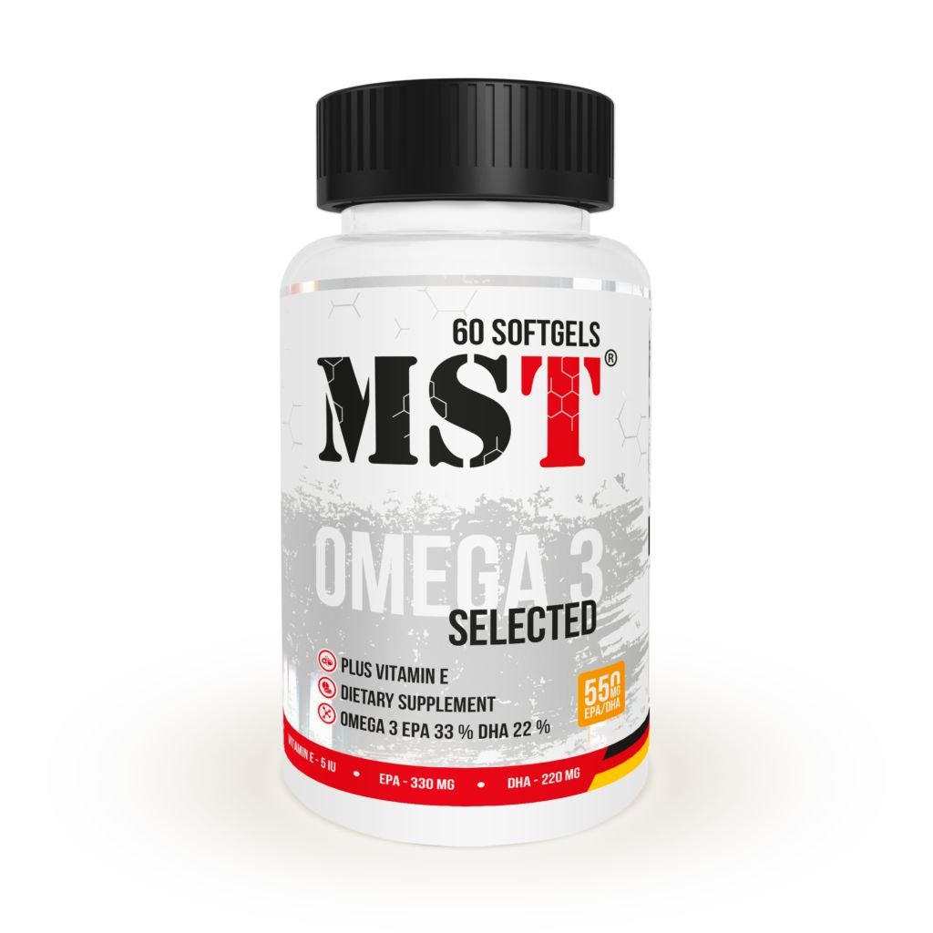 Жирные кислоты MST Omega 3 Selected 65%, 60 капсул,  мл, MST Nutrition. Жирные кислоты (Omega). Поддержание здоровья 