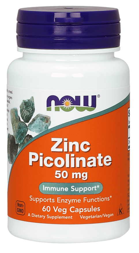 NOW Foods Zinc Picolinate 50 мг,  мл, Now. Витамины и минералы. Поддержание здоровья Укрепление иммунитета 
