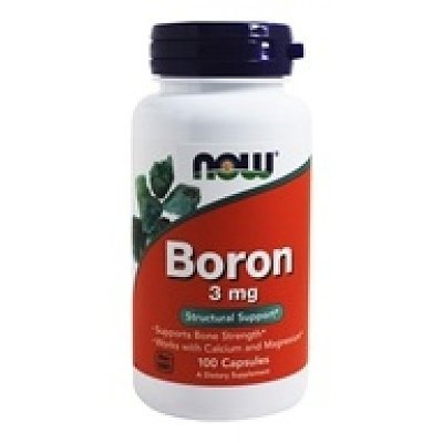 Boron 3 mg, 100 шт, Now. Витамины и минералы. Поддержание здоровья Укрепление иммунитета 