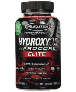 Hydroxycut Hardcore Elite, 200 шт, MuscleTech. Термогеники (Термодженики). Снижение веса Сжигание жира 