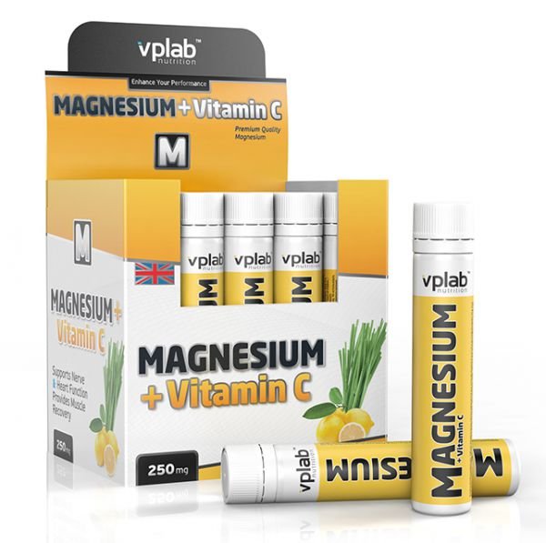 Magnesium + Vitamin C, 500 мл, VPLab. Витаминно-минеральный комплекс. Поддержание здоровья Укрепление иммунитета 