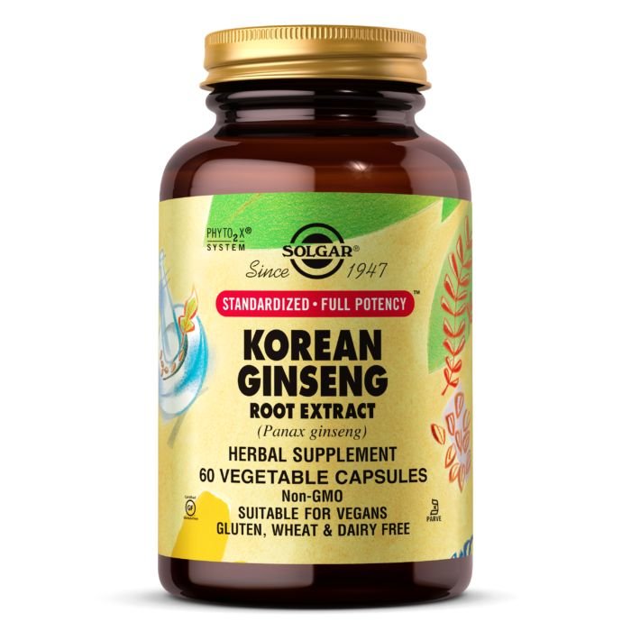 Натуральная добавка Solgar SFP Korean Ginseng Root Extract, 60 вегакапсул,  ml, Solgar. Natural Products. General Health 