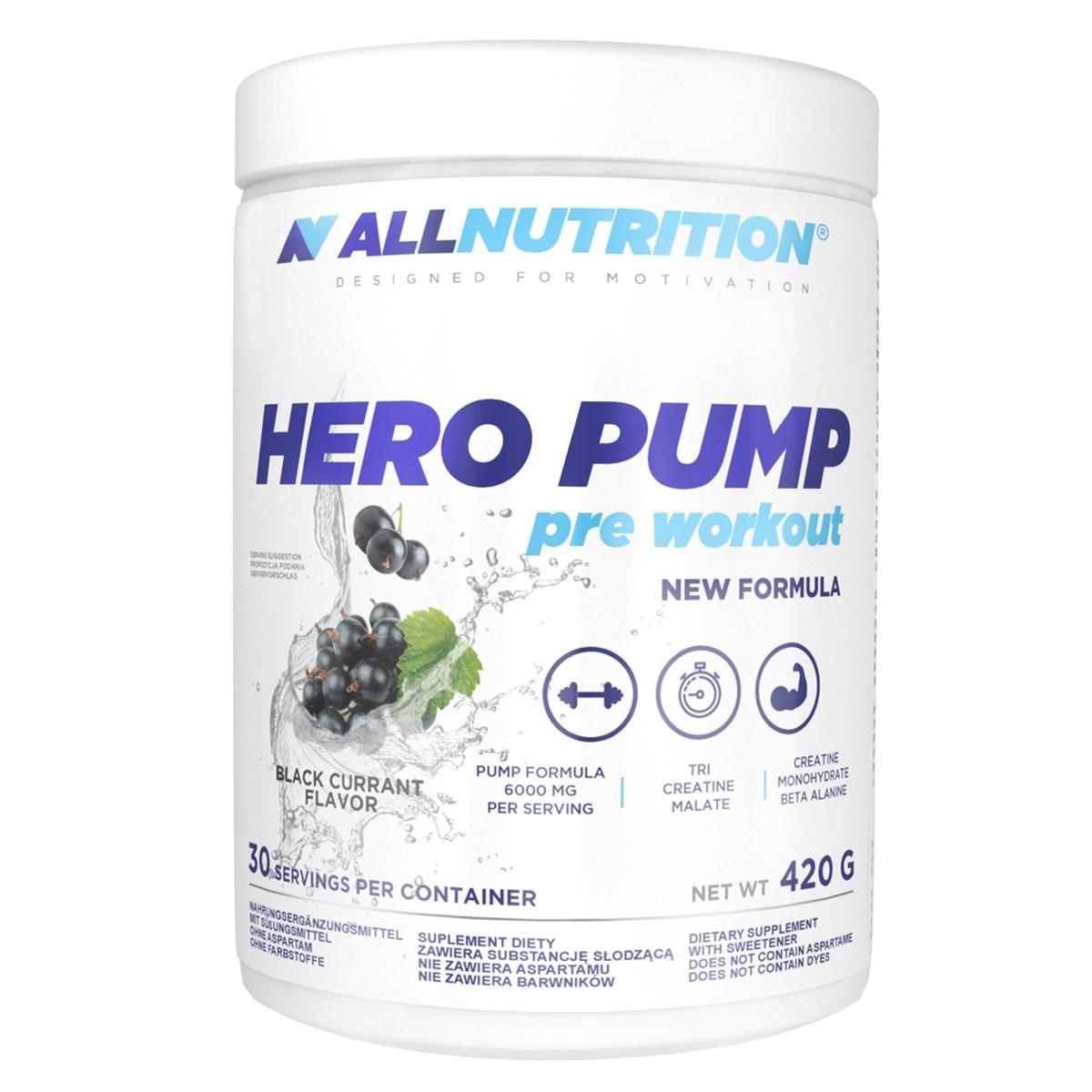 Предтреник AllNutrition Hero Pump Pre Workout (420 г) алл нутришн херо пампStrawberry,  мл, AllNutrition. Предтренировочный комплекс. Энергия и выносливость 