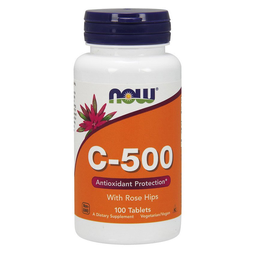 Витамин C Now Foods Vitamin C-500 (100 таб) нау фудс,  мл, Now. Витамин C. Поддержание здоровья Укрепление иммунитета 