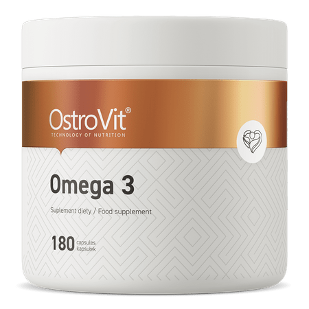 OstroVit Omega 3 180 Caps,  ml, OstroVit. Omega 3 (Fish Oil). General Health Ligament and Joint strengthening Skin health CVD Prevention Anti-inflammatory properties 