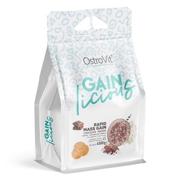 Гейнер OstroVit GAINlicious, 4.5 кг Шоколадные вафли,  ml, OstroVit. Gainer. Mass Gain Energy & Endurance recovery 