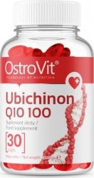 Ubichinon Q10 100, 30 шт, OstroVit. Коэнзим-Q10. Поддержание здоровья Антиоксидантные свойства Профилактика ССЗ Толерантность к физ. нагрузкам 