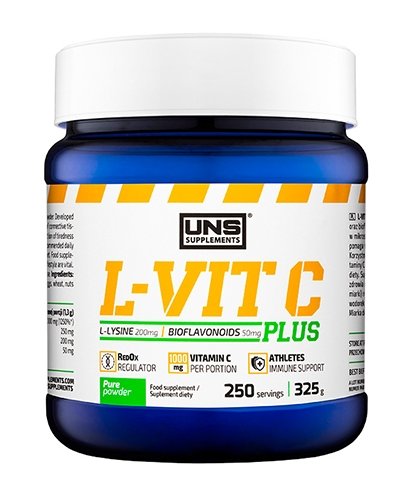 L-Vit C Plus, 325 г, UNS. Витамин C. Поддержание здоровья Укрепление иммунитета 