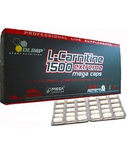L-carnitine 1500 Extreme Mega Caps, 30 шт, Olimp Labs. L-карнитин. Снижение веса Поддержание здоровья Детоксикация Стрессоустойчивость Снижение холестерина Антиоксидантные свойства 