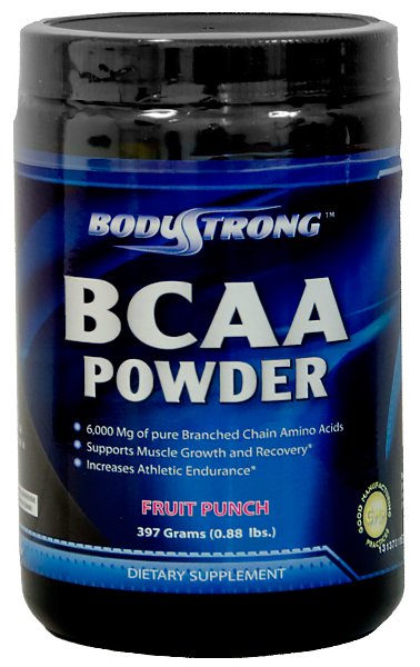 BCAA Powder, 395 g, BodyStrong. BCAA. Weight Loss recovery Anti-catabolic properties Lean muscle mass 