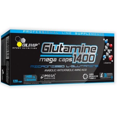 Glutamine 1400 Mega Caps, 120 pcs, Olimp Labs. Glutamine. Mass Gain recovery Anti-catabolic properties 