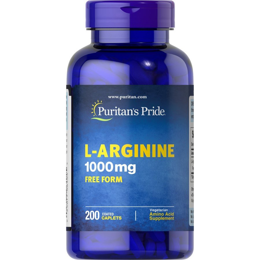 Puritan's Pride Аминокислота Puritan's Pride L-Arginine 1000 mg, 200 каплет, , 