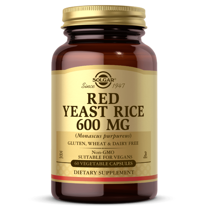 Solgar Красный дрожжевой рис, Red Yeast Rice, Solgar, 600 мг, 30 вегетарианских капсул, , 30 