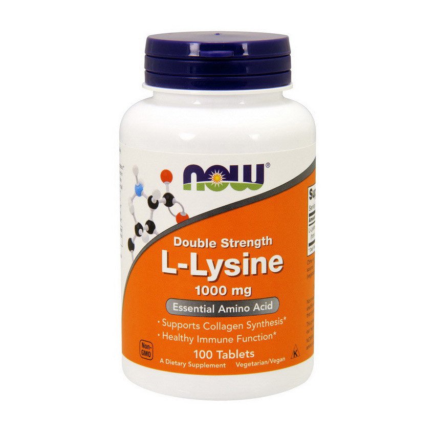 Лизин Now Foods L-Lysine 1000 mg (100 таб) нау фудс,  мл, Now. Лизин. 
