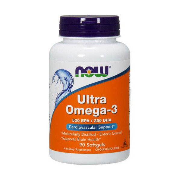 Ультра Омега 3 Now Foods Ultra Omega-3 (90 капс)  рыбий жир нау фудс,  ml, Now. Omega 3 (Aceite de pescado). General Health Ligament and Joint strengthening Skin health CVD Prevention Anti-inflammatory properties 