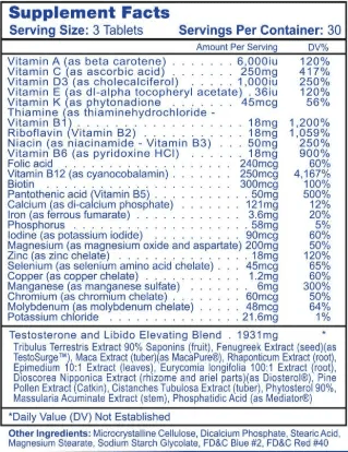 Hi-Tech Pharmaceuticals  Testovite 90 шт. / 30 servings,  ml, Hi-Tech Pharmaceuticals. Testosterone Booster