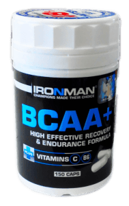 ВСАА плюс, 150 pcs, Ironman. BCAA. Weight Loss recovery Anti-catabolic properties Lean muscle mass 