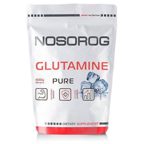 Глютамин Nosorog Glutamine (400 г) носорог без добавок,  мл, Nosorog. Глютамин. Набор массы Восстановление Антикатаболические свойства 