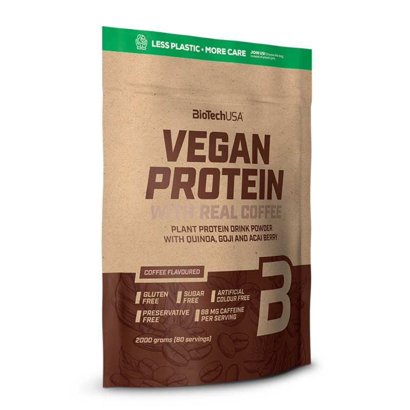 Протеин BioTech Vegan Protein, 2 кг Кофе,  ml, BioTech. Proteína. Mass Gain recuperación Anti-catabolic properties 