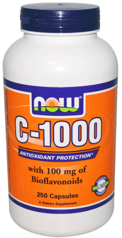 C-1000, 250 pcs, Now. Vitamin C. General Health Immunity enhancement 