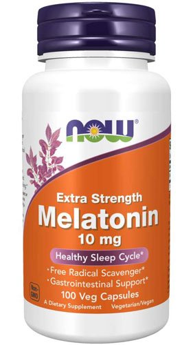 Now Melatonin 10 mg 100 капс Без вкуса,  мл, Now. Мелатонин. Улучшение сна Восстановление Укрепление иммунитета Поддержание здоровья 