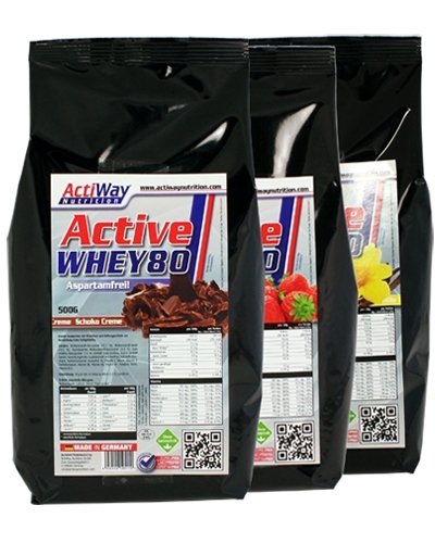 Active Whey 80, 2000 g, ActiWay Nutrition. Mezcla de proteínas de suero de leche. 