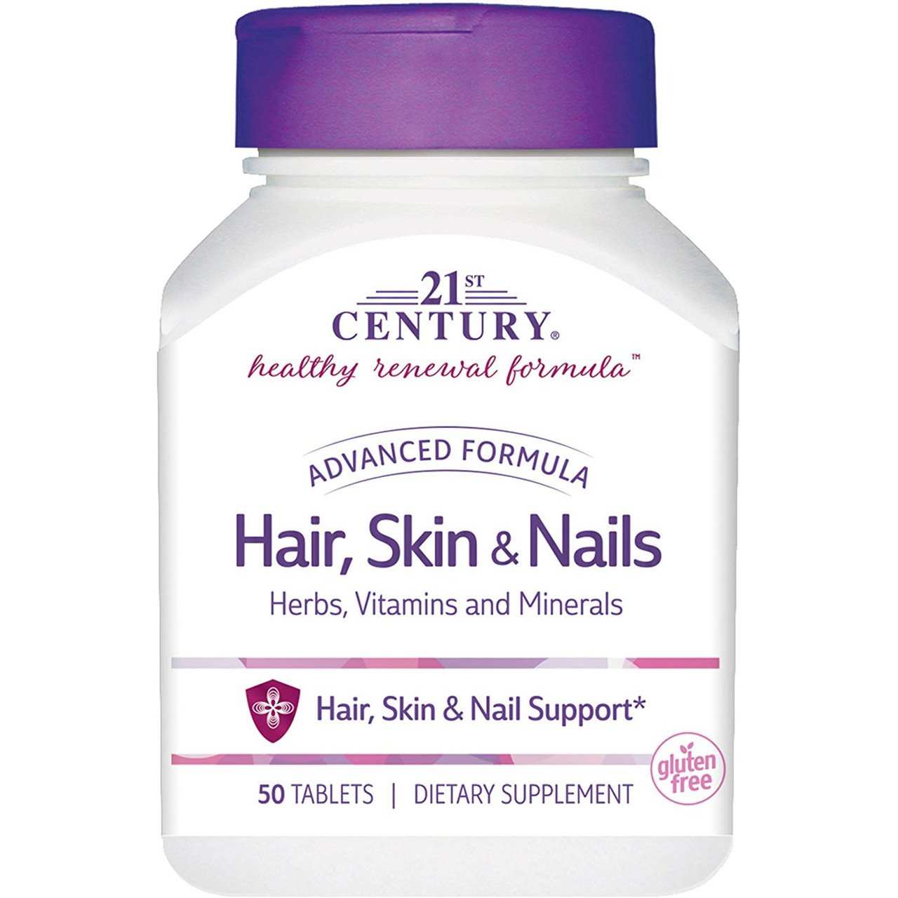Витамины для волос, кожи и ногтей 21st Century Hair, Skin & Nalis (90 таб) 21 век центури,  мл, 21st Century. Витамины и минералы. Поддержание здоровья Укрепление иммунитета 