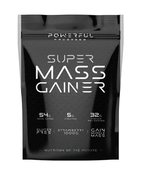 Powerful Progress Super Mass Gainer Powerful Progress 1 кг Полуниця, , 1000 г