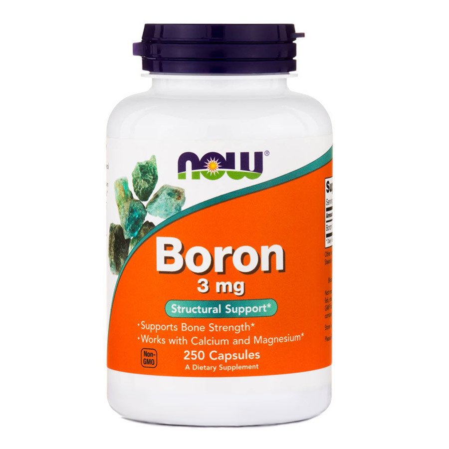 Бор в капсулах NOW Foods Boron 3 mg 250 caps,  ml, Now. Vitamins and minerals. General Health Immunity enhancement 