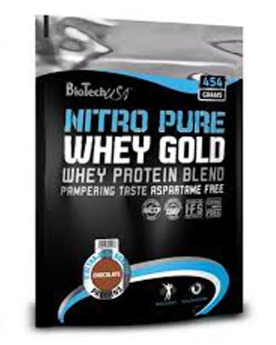 Nitro Pure Whey Gold, 454 g, BioTech. Mezcla de proteínas de suero de leche. 