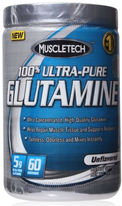 100% Ultra-Pure Glutamin, 300 г, MuscleTech. Глютамин. Набор массы Восстановление Антикатаболические свойства 