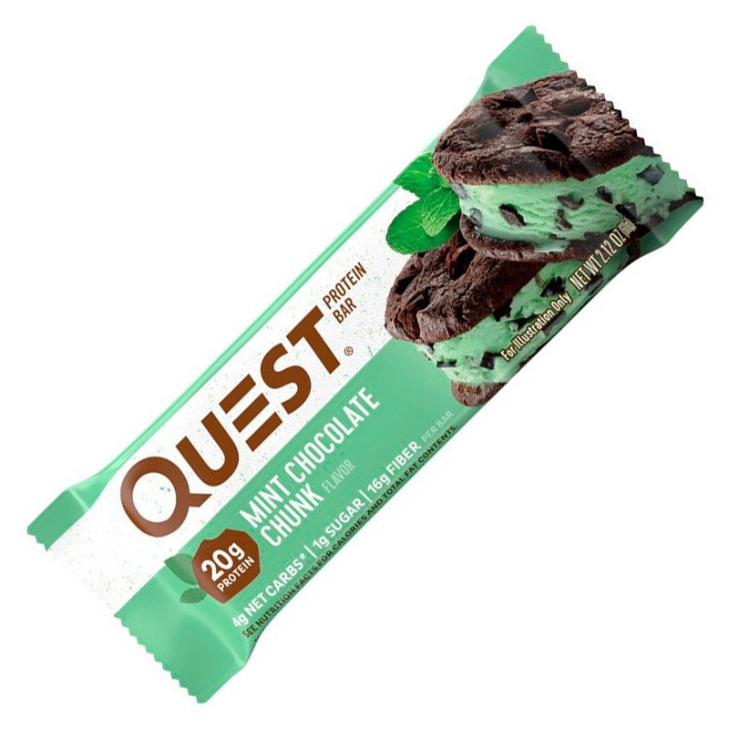 Батончик Quest Nutrition Protein Bar, 60 грамм Шоколад с мятой,  мл, Quest Nutrition. Батончик. 