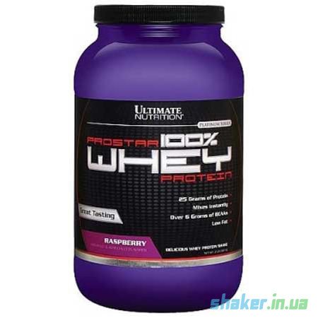 Ultimate Nutrition Сывороточный протеин изолят Ultimate Nutrition Prostar Whey 100% (907 г) ультимейст простар вей  raspberry, , 0.907 