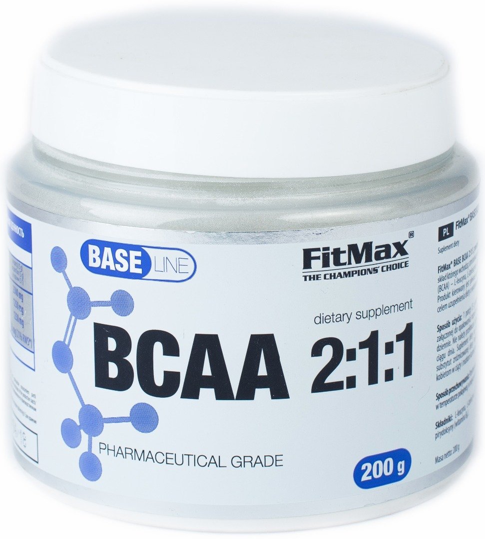 BCAA 2:1:1, 200 г, FitMax. BCAA. Снижение веса Восстановление Антикатаболические свойства Сухая мышечная масса 