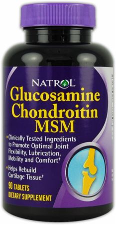 Glucosamine Chondroitin MSM, 90 шт, Natrol. Хондропротекторы. Поддержание здоровья Укрепление суставов и связок 