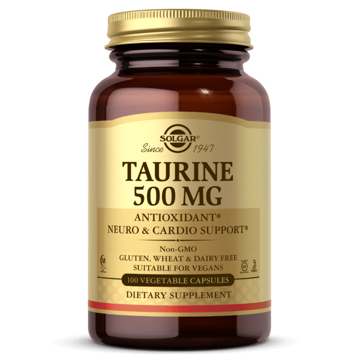 Таурин Solgar Taurine 500 mg (100 капсул) солгар,  ml, Solgar. Taurine. 