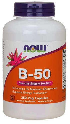 NOW Vitamin B-50 mg 250 капс Без вкуса,  мл, Now. Витамин B. Поддержание здоровья 