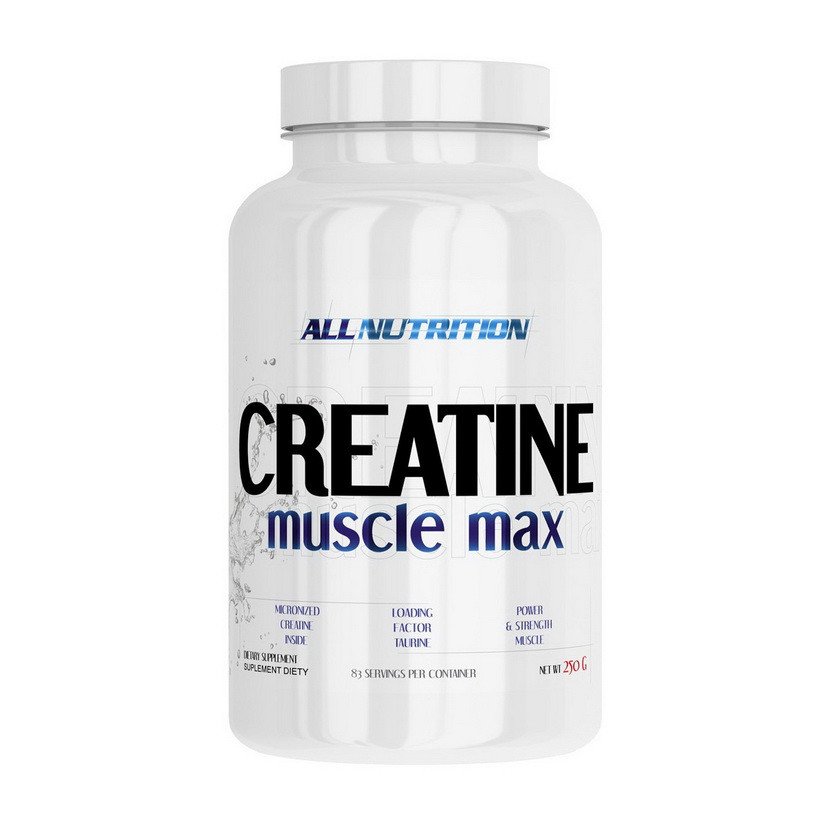 Креатин моногидрат All Nutrition Creatine Muscle Max (250 г) алл нутришн unflavored,  ml, AllNutrition. Creatine monohydrate. Mass Gain Energy & Endurance Strength enhancement 