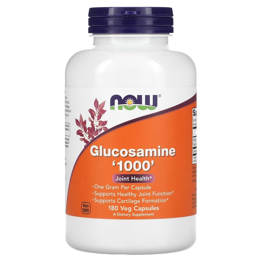 Для суставов и связок NOW Glucosamine 1000, 180 вегакапсул,  мл, Now. Хондропротекторы. Поддержание здоровья Укрепление суставов и связок 